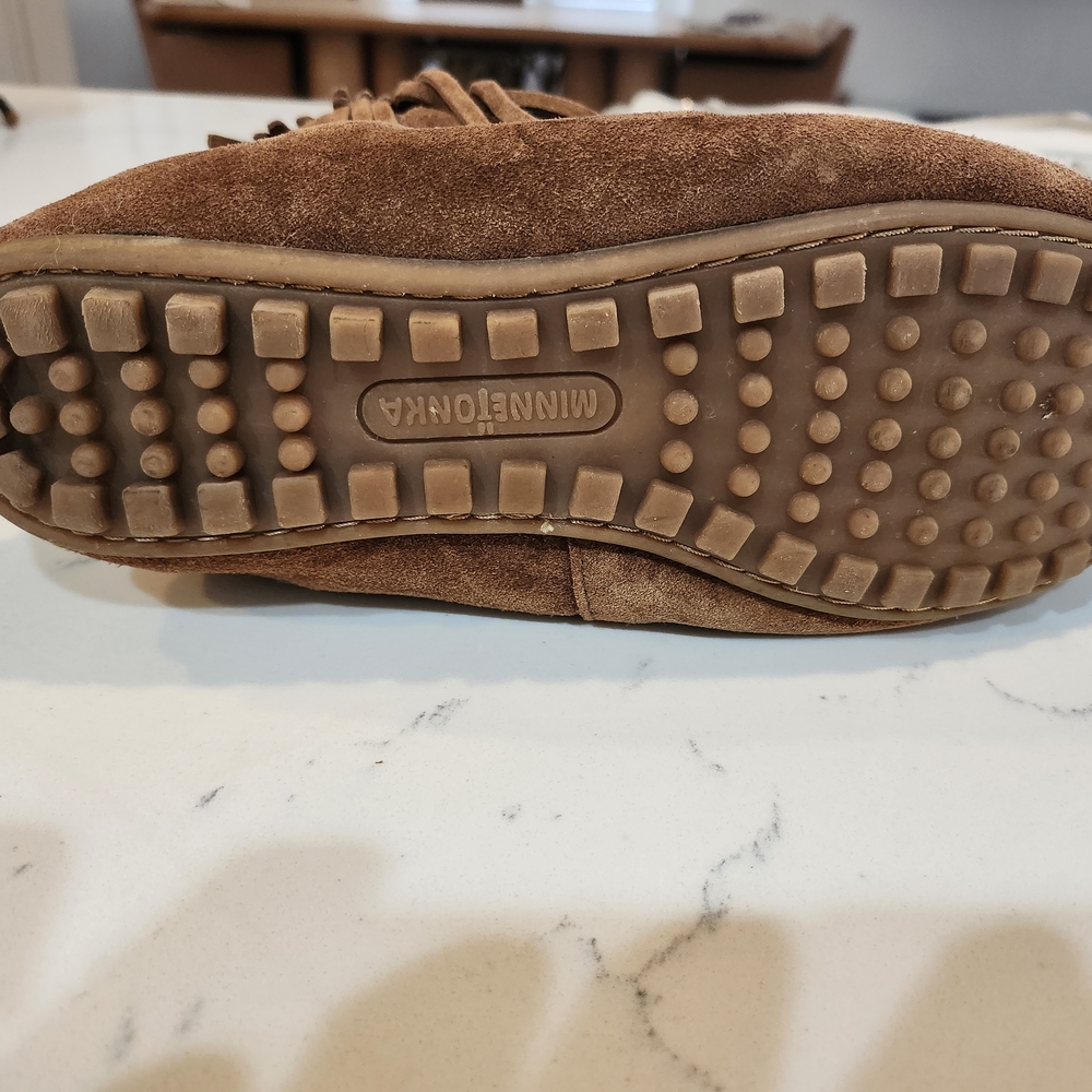 Minnetonka Brown Fringe Ankle Boots - Picture 4 of 4